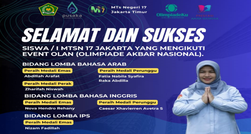 MTs Negeri 17 Jakarta Borong Prestasi Olimpiade Akbar Nasional