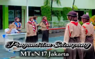 Pramuka MTsN 17 Jakarta Sukses Adakan Pelantikan Ramu Rakit