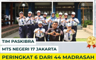 Tim Paskibra MTsN 17 Jakarta Raih Peringkat ke-6 di MAN 4 Jakarta