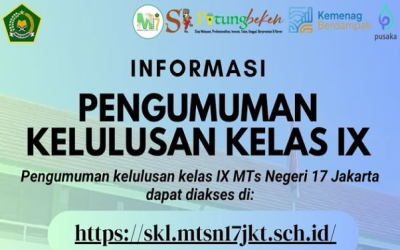 Kelulusan Kelas IX : Kunjungi SKL.MTSN17JKT.SCH.ID