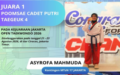 Asyrofa Mahmudah Raih Medali Emas Jakarta Open Taekwondo 2026