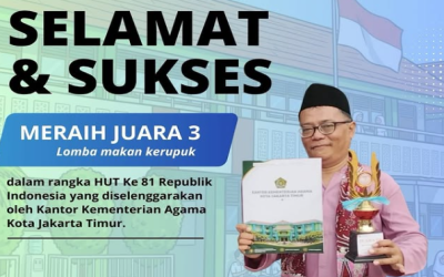 MTsN 17 Jakarta Raih Juara 3 Lomba Makan Kerupuk