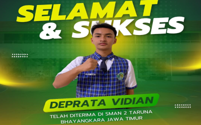 Bangga ! Salah Satu Siswa Diterima di SMAN 2 Taruna Bhayangkara